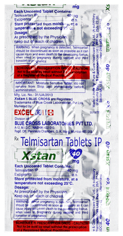 Xstan 40mg Tablet 15