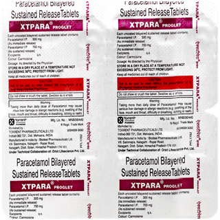 Xtpara Proglet Sr 1000Mg Tablet 12