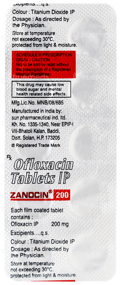 Zanocin 200 Tablet 10