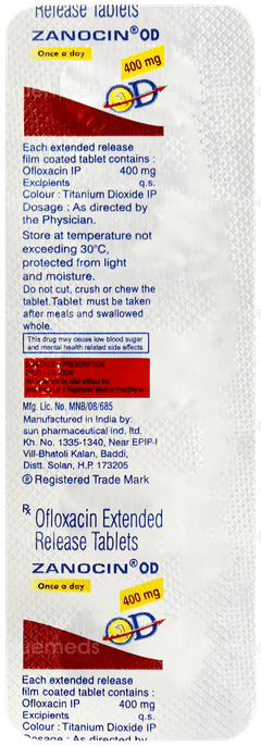 Zanocin Od 400mg Tablet 5