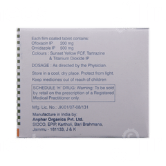 Zanocin Oz Tablet 10 Zanocin Oz Tablet 10