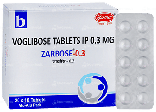 Zarbose 0.3 Tablet 10