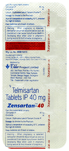 Zensartan 40 Tablet 10