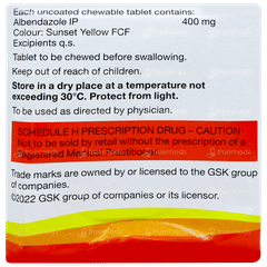 Zentel Chewable Tablet 1 Zentel Chewable Tablet 1