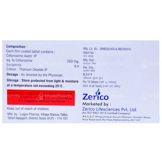 Zericef 250 Tablet 10