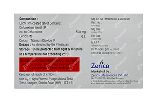 Zericef 500 MG Tablet 10