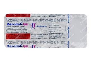 Zerodol Spas 80/100 MG Tablet 10