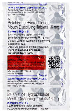Zevert Md 16 Tablet 15