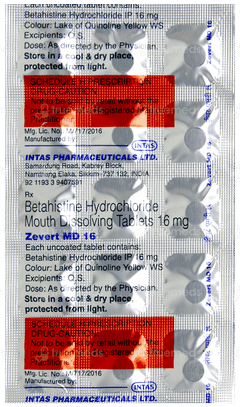 Zevert Md 16 Tablet 15