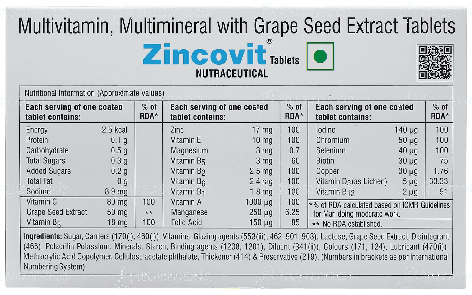 Zincovit Tablet 15 Uses, Side Effects, Dosage, Price Truemeds