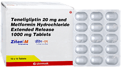 Ziten M 20mg/1000mg Tablet 15