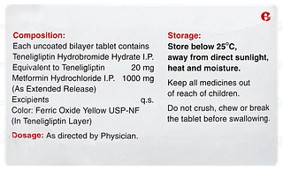 Ziten M 20mg/1000mg Tablet 15