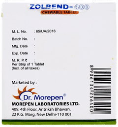 Zolbend 400 Chewable Tablet 1