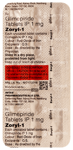Zoryl 1 Tablet 15