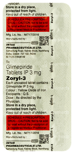 Zoryl 3 Tablet 15 Zoryl 3 Tablet 15