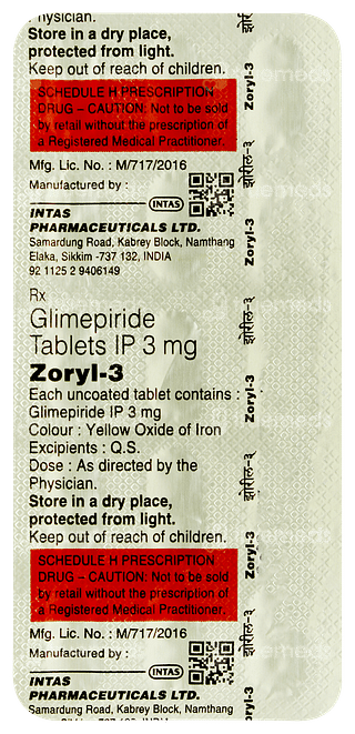 Zoryl 3 Tablet 15