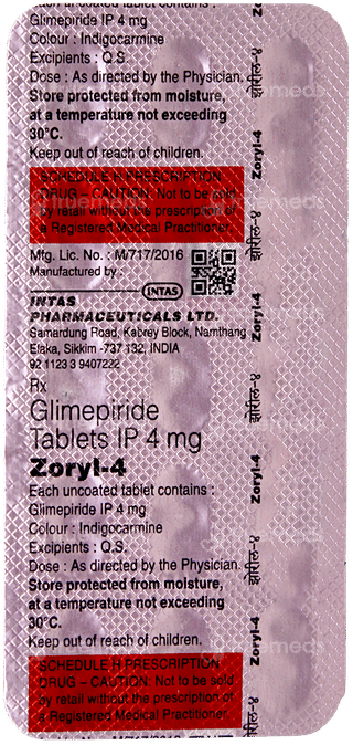 Zoryl 4 Tablet 15