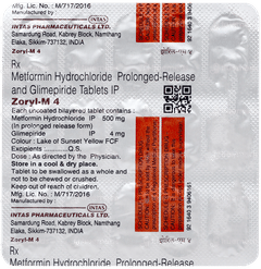 Zoryl M 4 Tablet 15 Zoryl M 4 Tablet 15