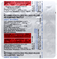 Zoryl M 4 Forte Tablet 15 Zoryl M 4 Forte Tablet 15