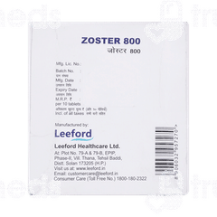 Zoster 800 Tablet 10 Zoster 800 Tablet 10