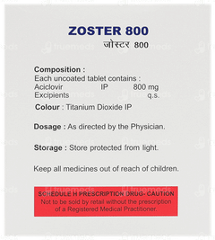 Zoster 800 Tablet 10 Zoster 800 Tablet 10