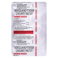 Zovax Cv 625 Tablet 10 Zovax Cv 625 Tablet 10