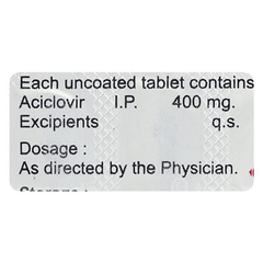 Zovir 400 Mg Tablet 10