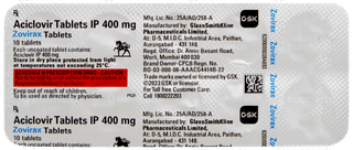 Zovirax 400mg Tablet 10