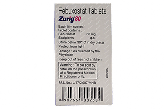 Zurig 80 MG Tablet 30