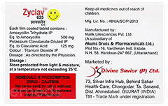 Zyclav 500/125 Mg Tablet 10 Zyclav 500/125 Mg Tablet 10