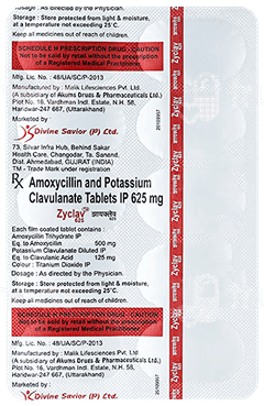 Zyclav 500/125 Mg Tablet 10 Zyclav 500/125 Mg Tablet 10