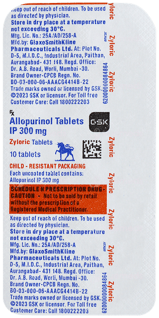 Zyloric 300 Tablet 10