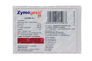 Zymogesic Ds 96/200/180 MG Tablet 10