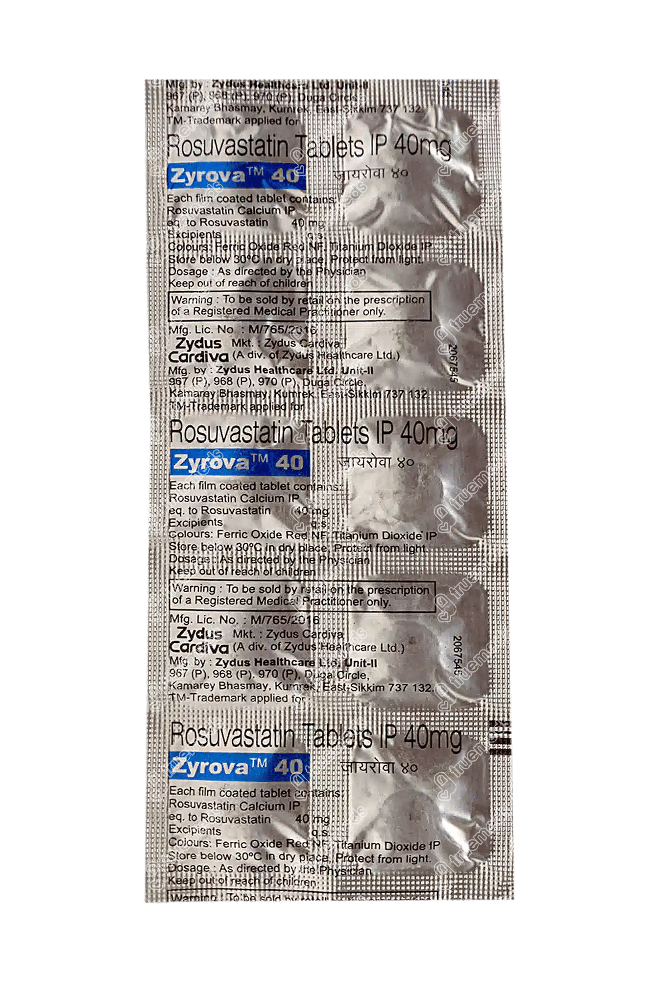 Zyrova 40 Tablet 10: Uses, Side Effects, Price & Substitutes