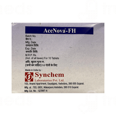 Acenova Fh 100/325/10 MG Tablet 10 Acenova Fh 100/325/10 MG Tablet 10