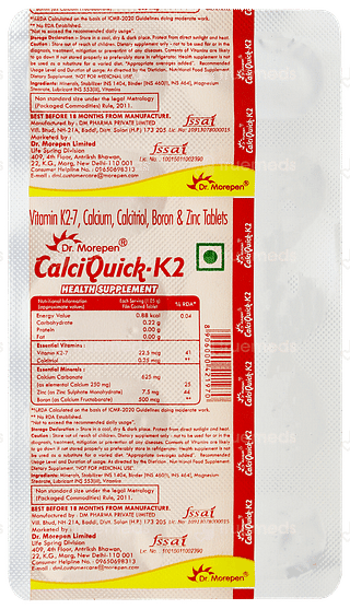 Calciquick K2 Tablet 10
