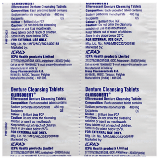 Clinsodent Effervescent Denture Cleansing Tablet 32