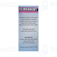 Clinsodent Effervescent Denture Cleansing Tablet 4