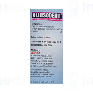 Clinsodent Effervescent Denture Cleansing Tablet 4