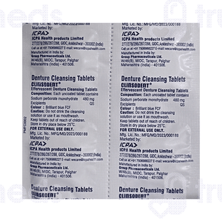 Clinsodent Effervescent Denture Cleansing Tablet 4