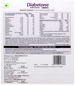 Diabetone Tablet 15