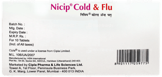 Nicip Cold & Flu Tablet 10