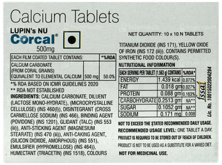 Nu Corcal 500mg Tablet 10