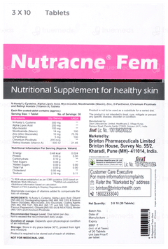 Nutracne Fem Tablet 10