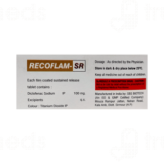 Recoflam 100 MG Tablet Sr 10