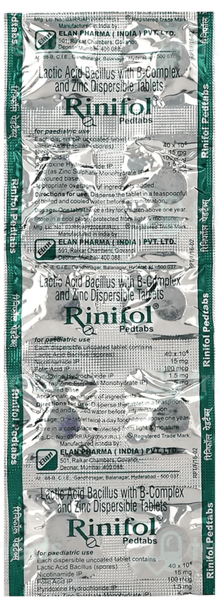 Rinifol Pedtabs Tablet 10