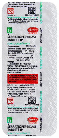 Seretochem Forte Tablet 10 Seretochem Forte Tablet 10