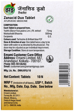 Zandu Zanacid Duo Tablet 10