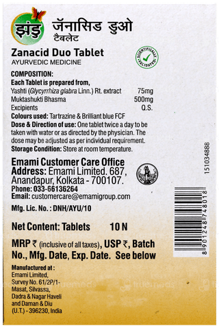 Zandu Zanacid Duo Tablet 10