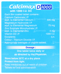 Calcimax D 1000 Tablet 30